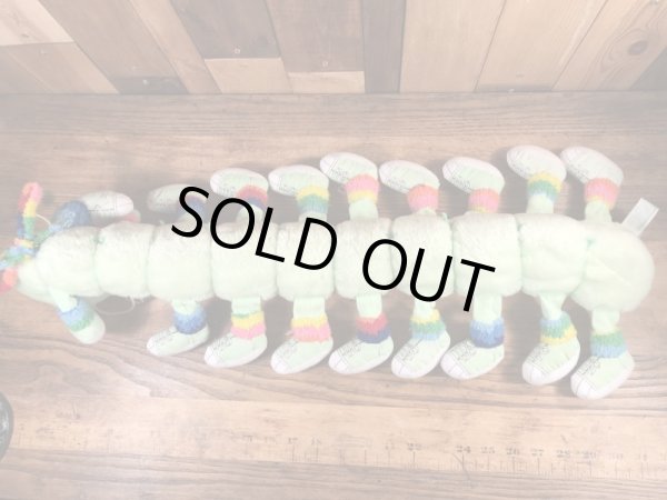 パステルカラーの芋虫“Lots A Legs”の80’sヴィンテージプラッシュドール