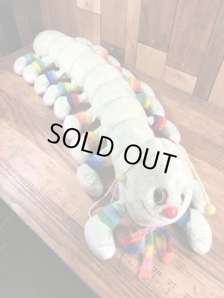 パステルカラーの芋虫“Lots A Legs”の80’sヴィンテージプラッシュドール