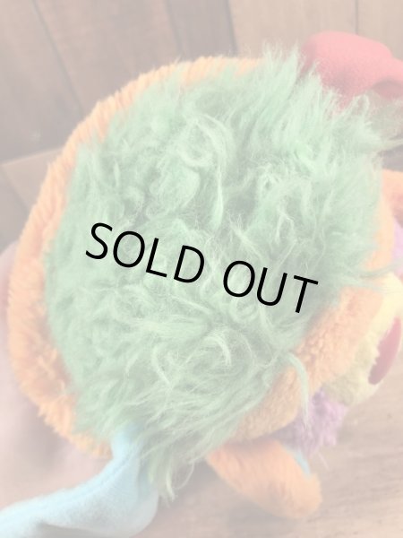 オレンジのパズルポップルの80年代ビンテージぬいぐるみ