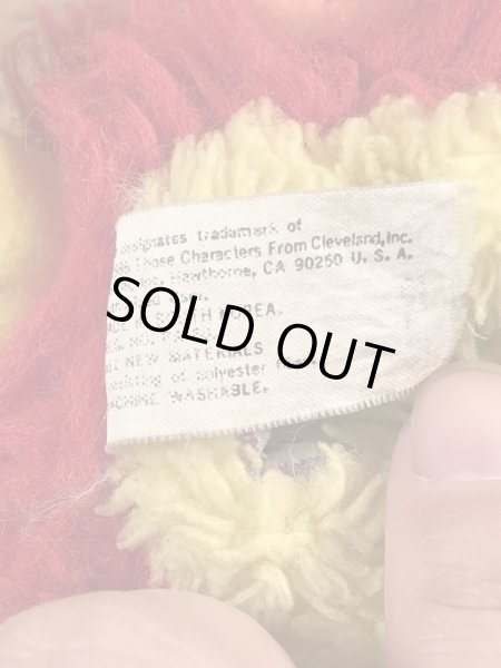 赤色のなぞなぞポップルの80年代ビンテージぬいぐるみ