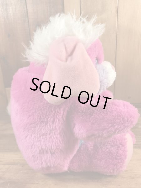 ポップルズのピンクのプライズポップルの80年代ビンテージぬいぐるみ