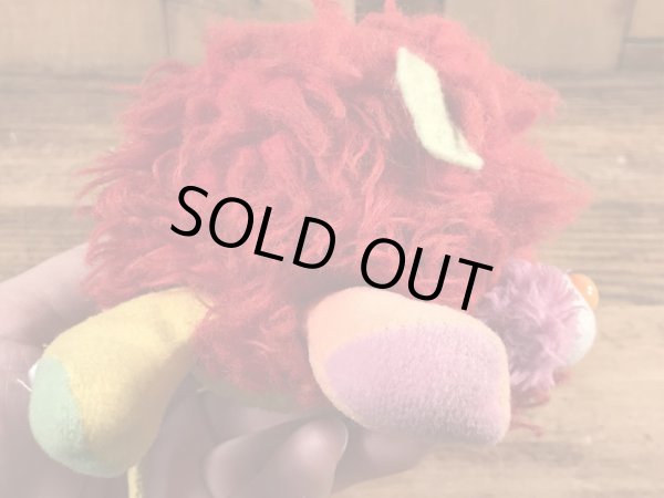 赤色のなぞなぞポップルの80年代ビンテージぬいぐるみ