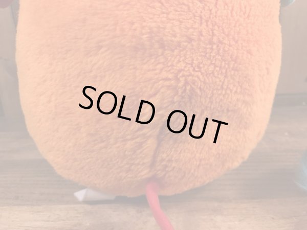 オレンジのパズルポップルの80年代ビンテージぬいぐるみ