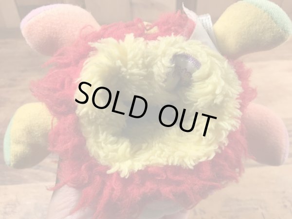 赤色のなぞなぞポップルの80年代ビンテージぬいぐるみ