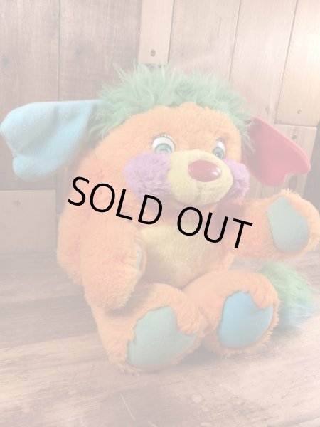 オレンジのパズルポップルの80年代ビンテージぬいぐるみ