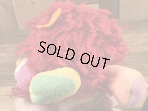 赤色のなぞなぞポップルの80年代ビンテージぬいぐるみ