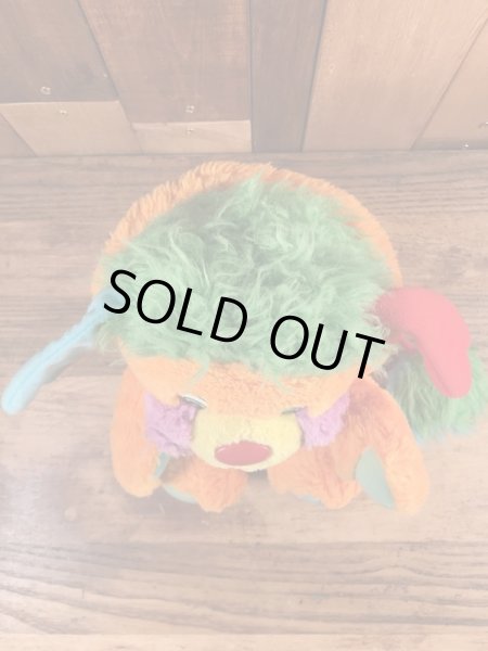 オレンジのパズルポップルの80年代ビンテージぬいぐるみ