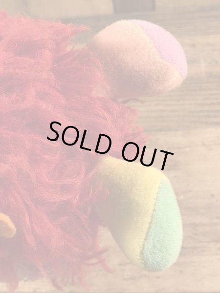 赤色のなぞなぞポップルの80年代ビンテージぬいぐるみ