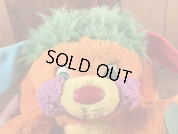 オレンジのパズルポップルの80年代ビンテージぬいぐるみ