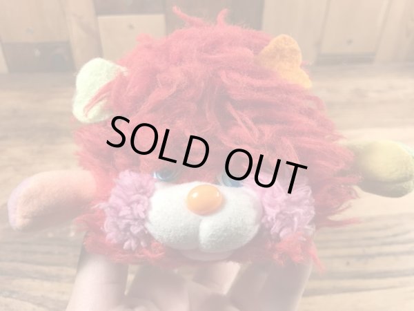 赤色のなぞなぞポップルの80年代ビンテージぬいぐるみ