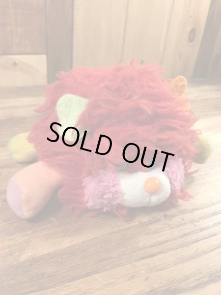 赤色のなぞなぞポップルの80年代ビンテージぬいぐるみ