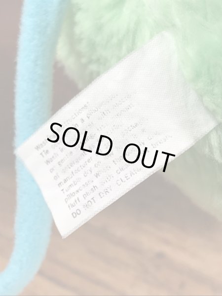 ポップルズの緑のパターの80年代ビンテージぬいぐるみ