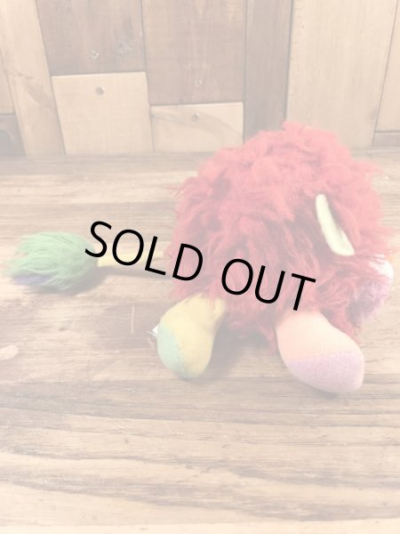 赤色のなぞなぞポップルの80年代ビンテージぬいぐるみ