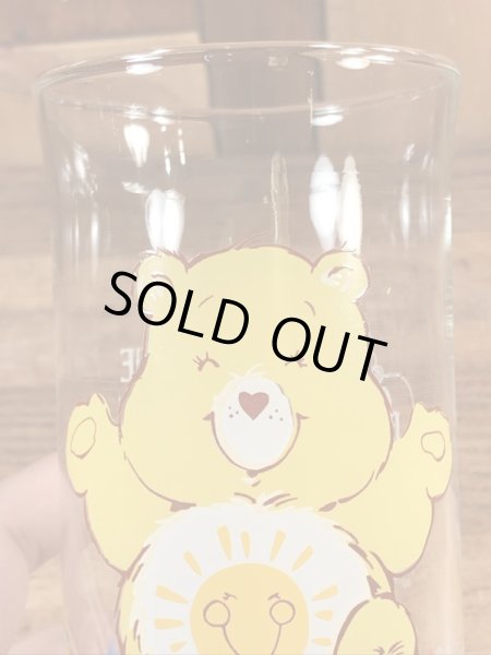ピザハットから配布されたケアベアの80年代ビンテージガラスコップ