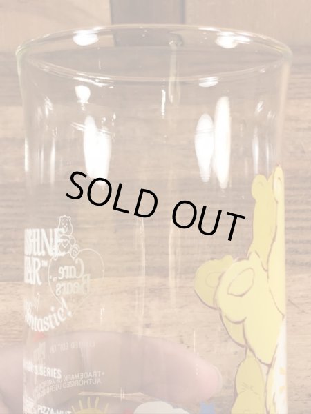 ピザハットから配布されたケアベアの80年代ビンテージガラスコップ