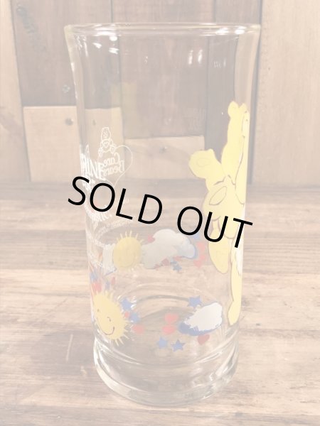 ピザハットから配布されたケアベアの80年代ビンテージガラスコップ