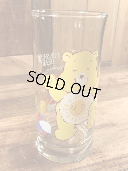 ピザハットから配布されたケアベアの80年代ビンテージガラスコップ