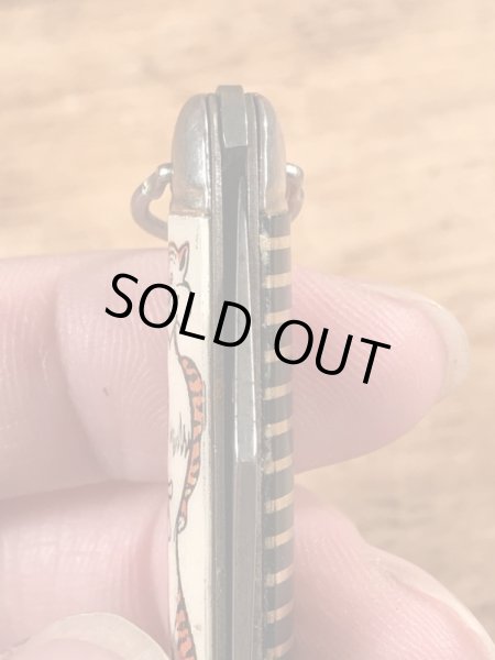 アドバタイジングキャラクターのエクソンタイガーの50〜60’sヴィンテージ折り畳みナイフ