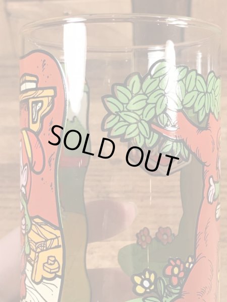 企業キャラクターのキーブラーの80年代ビンテージガラスコップ