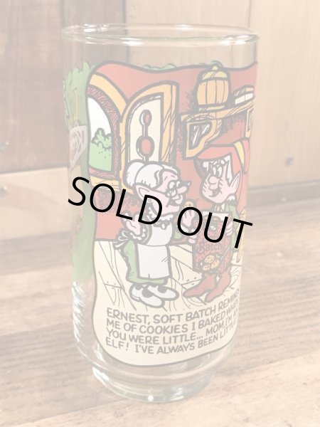 企業キャラクターのキーブラーの80年代ビンテージガラスコップ