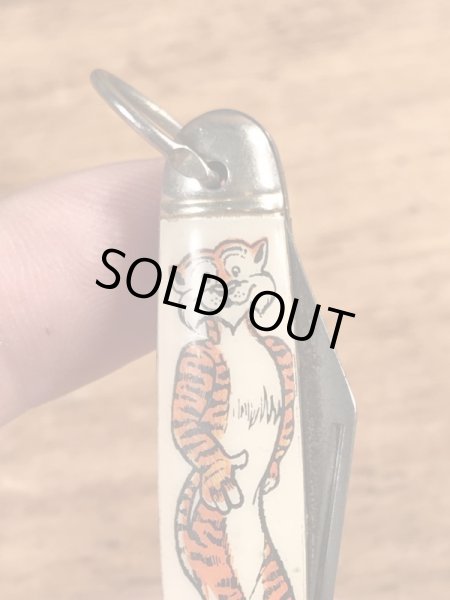 アドバタイジングキャラクターのエクソンタイガーの50〜60’sヴィンテージ折り畳みナイフ