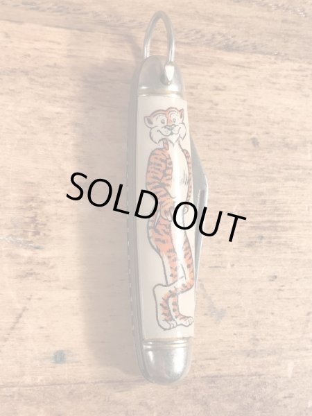 企業キャラクターのエクソンタイガーの50〜60年代ビンテージポケットナイフ