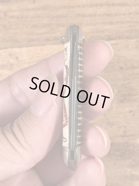 アドバタイジングキャラクターのエクソンタイガーの50〜60’sヴィンテージ折り畳みナイフ