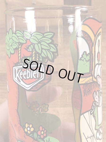 企業キャラクターのキーブラーの80年代ビンテージガラスコップ