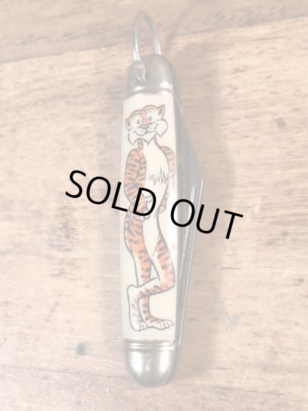 アドバタイジングキャラクターのエクソンタイガーの50〜60’sヴィンテージ折り畳みナイフ