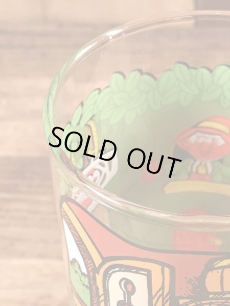 企業キャラクターのキーブラーの80年代ビンテージガラスコップ