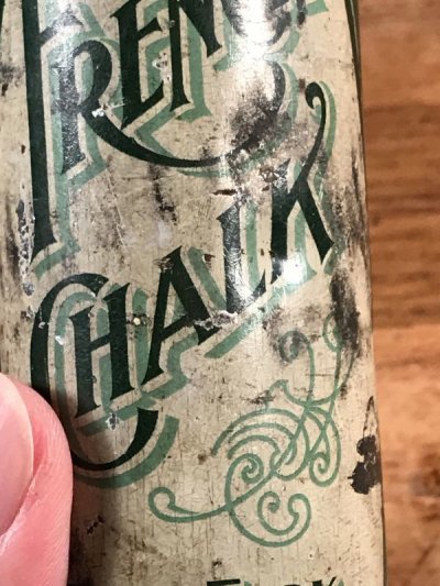 画像2: The Fisk Rubber “French Chalk” Tin Can　フィスクラバー　ビンテージ　ブリキ缶　10〜30年代