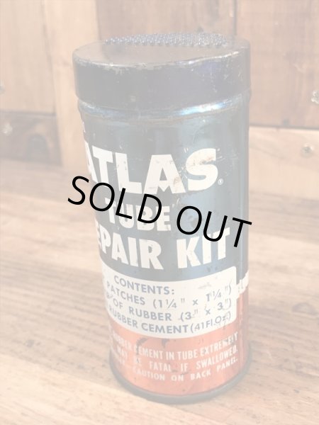 Atlas Supply社製のチューブリペアキットの40〜50’sヴィンテージTin缶