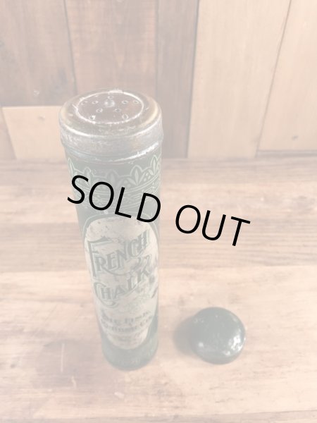 The Fisk Rubber社製のチョークの粉が入っていた30年代ビンテージブリキ缶