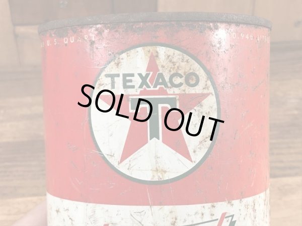 テキサコのモーターオイルの40〜50年代ビンテージブリキ缶