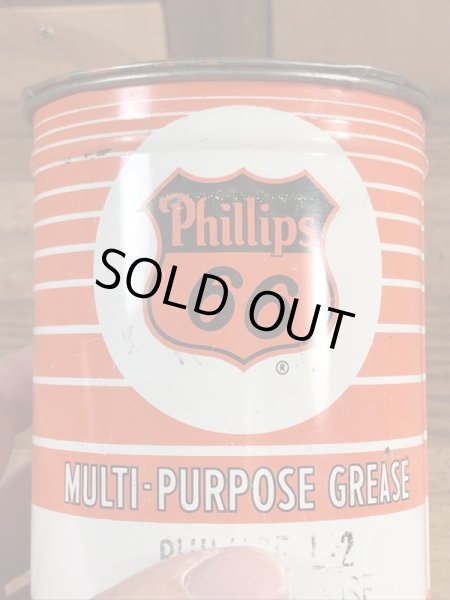 フィリップス66のマルチパーパスグリスが入っていた50年代ビンテージブリキ缶