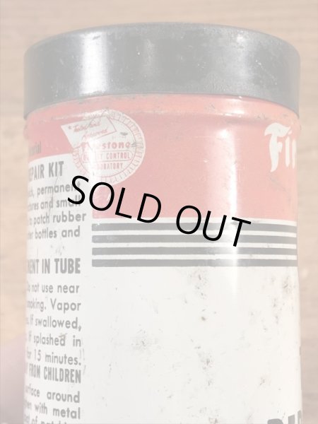 Firestoneのタイヤチューブのリペアキットが入っていた40〜50’sヴィンテージTin缶