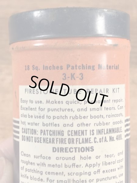 Firestoneのタイヤチューブのリペアキットが入っていた40〜50’sヴィンテージTin缶