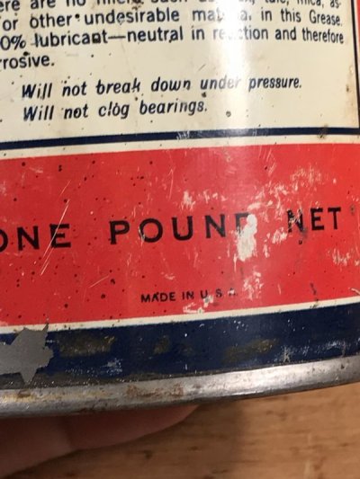画像1: Scientifically Manufactured Grease Tin Can　グリス　ビンテージ　ブリキ缶　50年代