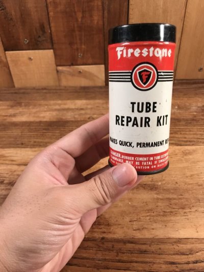 画像3: The Firestone Tire & Rubber “Tube Repair Kit” Tin Can　ファイヤーストーン　ビンテージ　ブリキ缶　40〜50年代