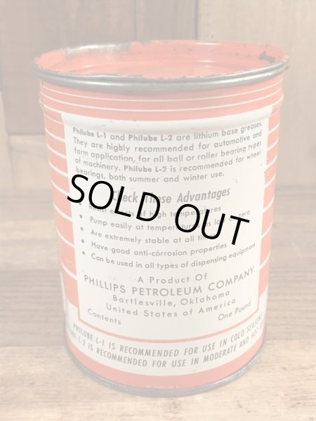 Phillips 66のマルチパーパスグリスが入っていた50’sヴィンテージTin缶