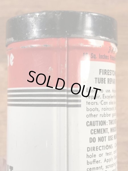 Firestoneのタイヤチューブのリペアキットが入っていた40〜50’sヴィンテージTin缶