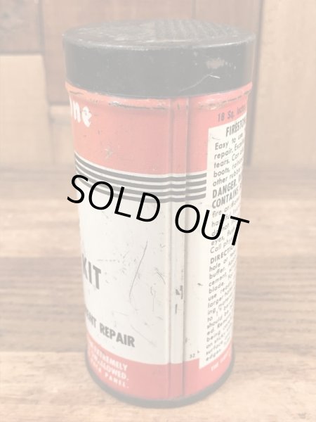 Firestoneのタイヤチューブのリペアキットが入っていた40〜50’sヴィンテージTin缶