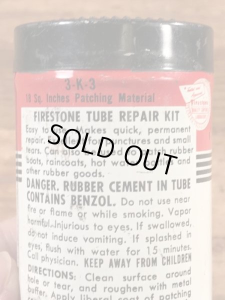 Firestoneのタイヤチューブのリペアキットが入っていた40〜50’sヴィンテージTin缶