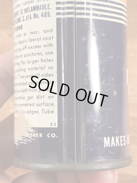 ファイヤーストーンのタイヤチューブのリペアキットが入っていた40〜50年代ビンテージブリキ缶