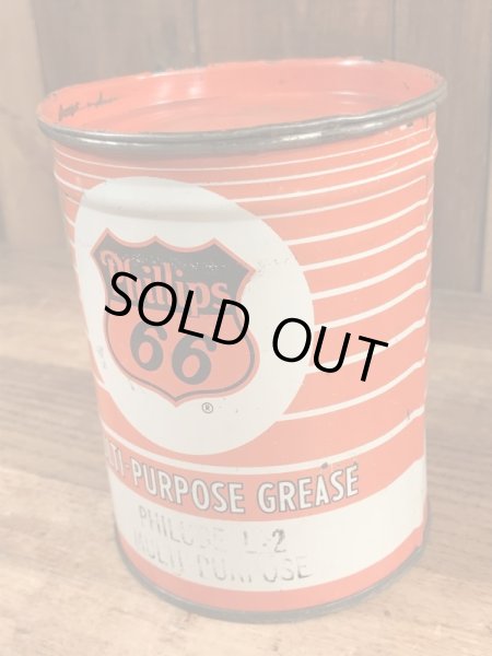 Phillips 66のマルチパーパスグリスが入っていた50’sヴィンテージTin缶