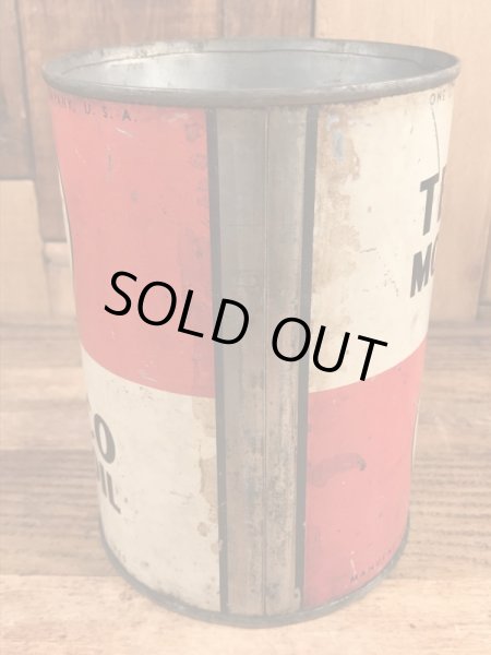 テキサコのモーターオイルの40〜50年代ビンテージブリキ缶