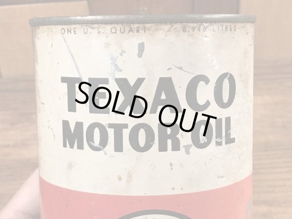 テキサコのモーターオイルの40〜50年代ビンテージブリキ缶
