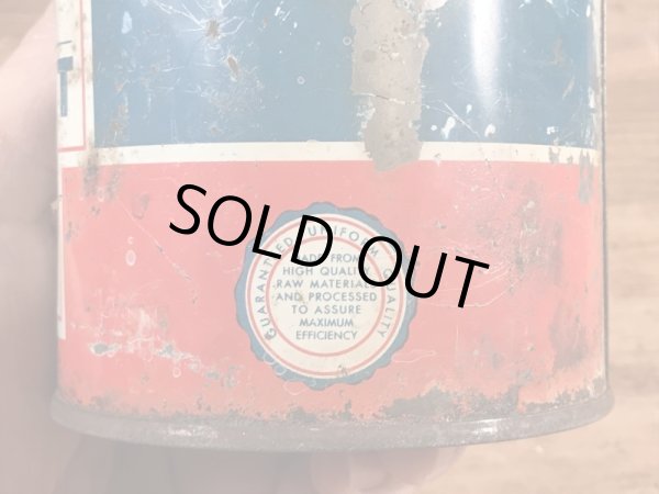 モーターオイルのPremium Lubricantが入っていた50’sヴィンテージTin缶