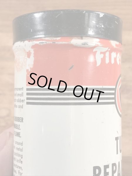 Firestoneのタイヤチューブのリペアキットが入っていた40〜50’sヴィンテージTin缶