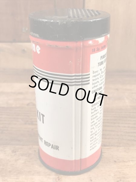 Firestoneのタイヤチューブのリペアキットが入っていた40〜50’sヴィンテージTin缶